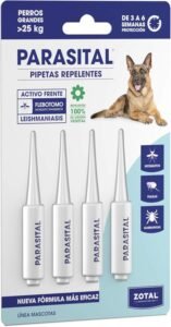 Zotal Parasital Blíster con 4 Pipetas de 5 ml para Perros Grandes - Total: 20 ml, Blanco