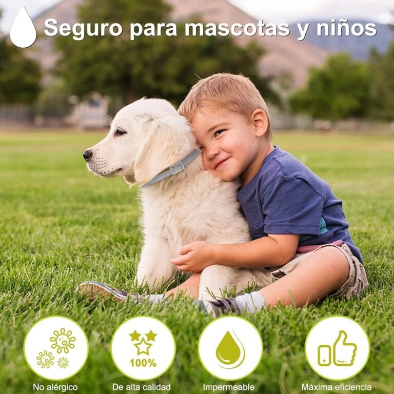 DEWEL Collar contra Pulgas y Garrapatas para Perros y Gatos Control Antipulgas 8 Meses de Protección Collar Antipulgas para Perros de 63,5 cm