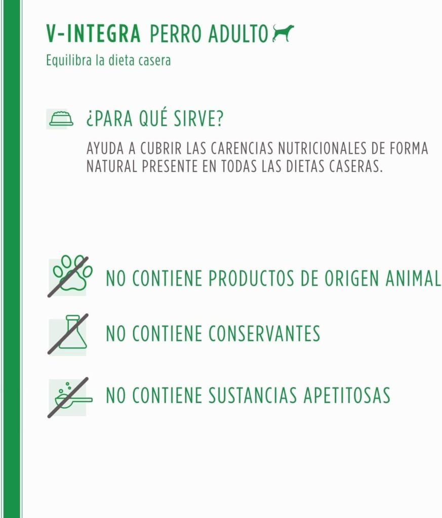 V-INTEGRA Cane Adulto (Perro Adulto) - Suplemento Completo Rico en vitaminas y minerales para la Dieta casera y Barf de los Perros - 200g - Made in Italy