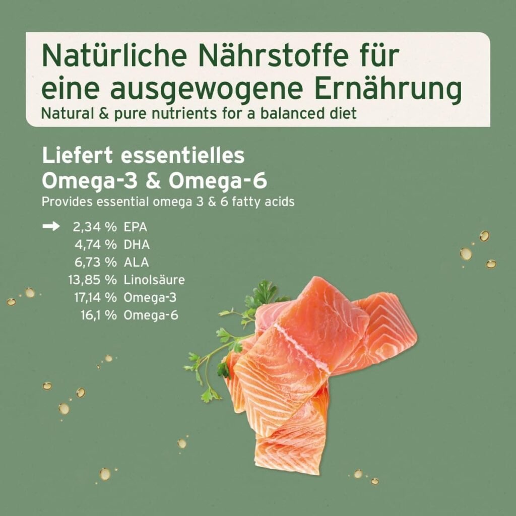 AniForte Aceite de Salmón para Perros 1 Litro - 100% Natural. Contiene Ácidos Grasos Omega 3, EPA, DHA Y Linolénico. Beneficioso para Huesos Fuertes y Pelaje Brillante