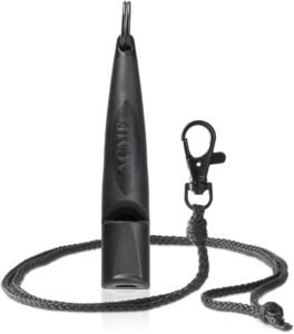 ACME Silbato para Perros n.º 211,5 (actualización de 2023) con Banda de Silbato en Negro Mate | Alpha | Ideal para la devolución de Llamada | Gran Alcance | frecuencia estandarizada (Negro)