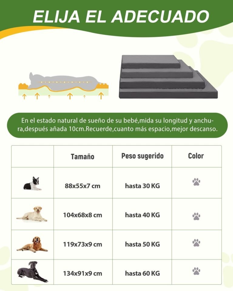 Favodormir Ortopédica Cama Perros Grande Impermeable,Doble Cara De Cuero Sintético,Colchón Perro,Dog Bed,Funda Extraíble Lavable,Colchoneta,Gris,104x68x8cm