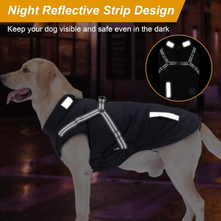 Abrigo Invierno Perro, Abrigo Impermeable para Perros Resistente al Viento