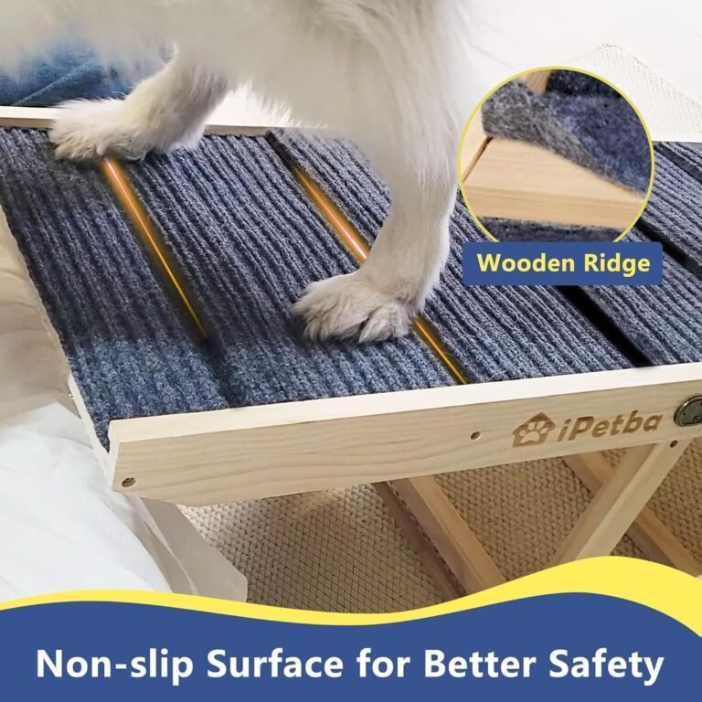 iPetba Rampa para Perros pequeños o Grandes Escalera para Perros para Cama y Sofá Plegable y Ajustable
