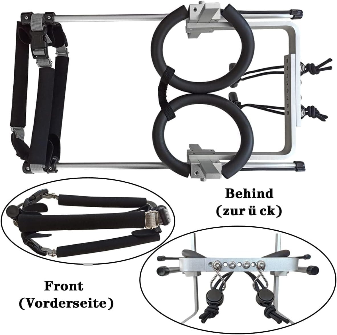 KAJILE Silla de Ruedas ajustanble de 2 Ruedas Para Perros Pequeños,Tamaño XXXS-3 Rara La Rehabilitación de las patas traseras