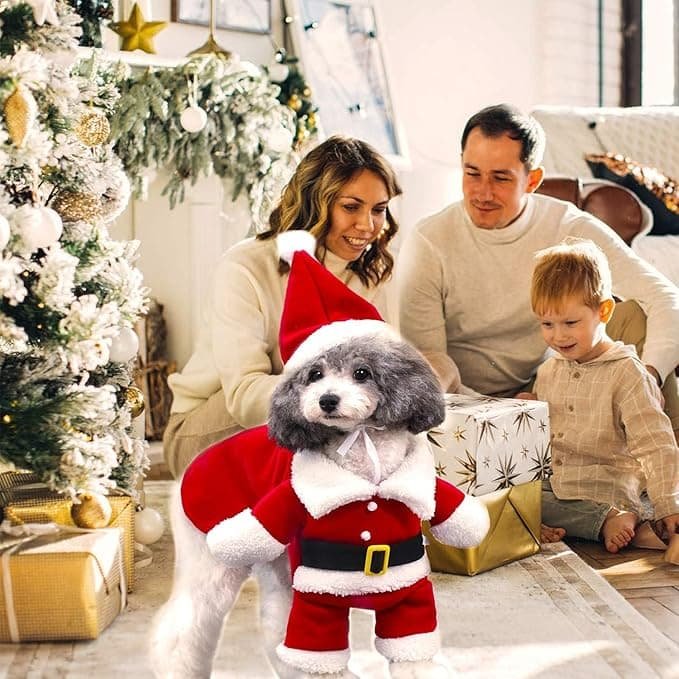 Navidad Ropa para Mascotas, Patrón navideño Prendas de Punto Cálido