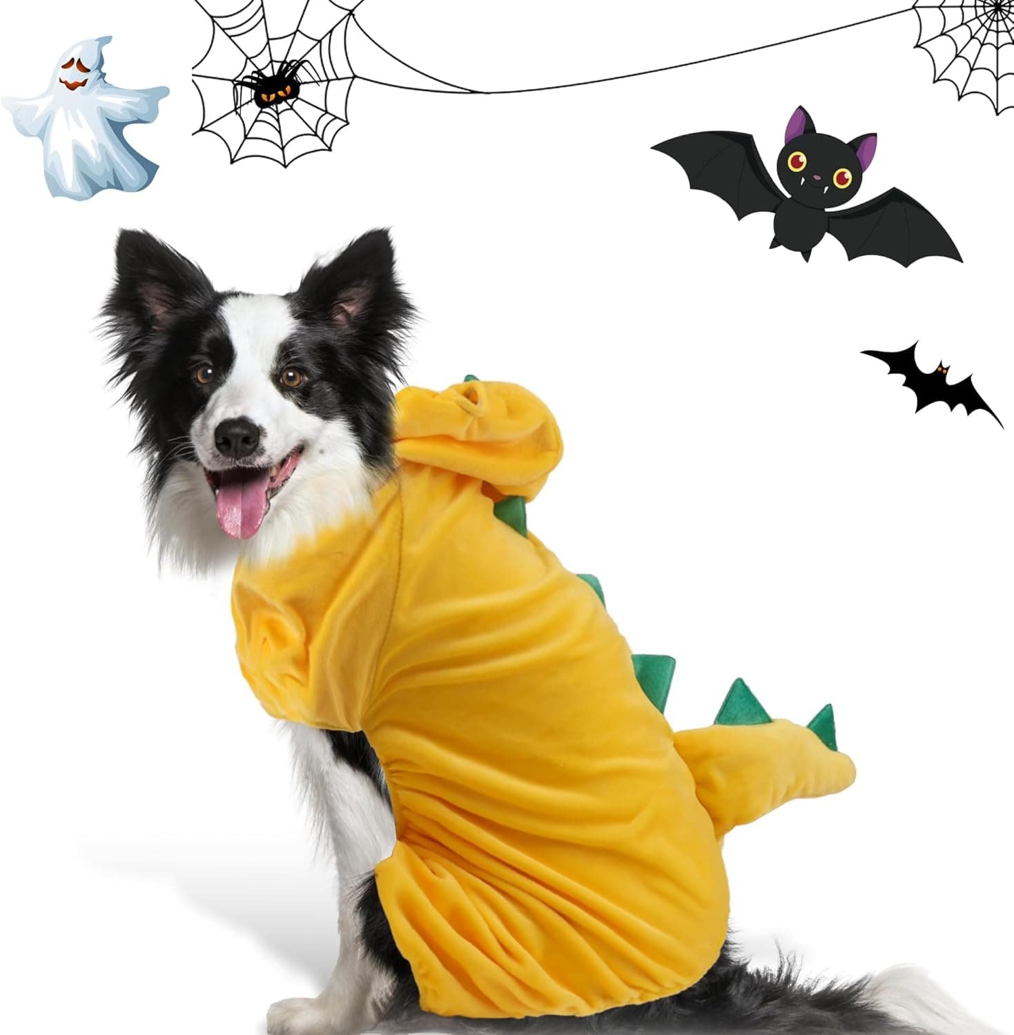 DELIFUR Disfraz de dinosaurio para perro